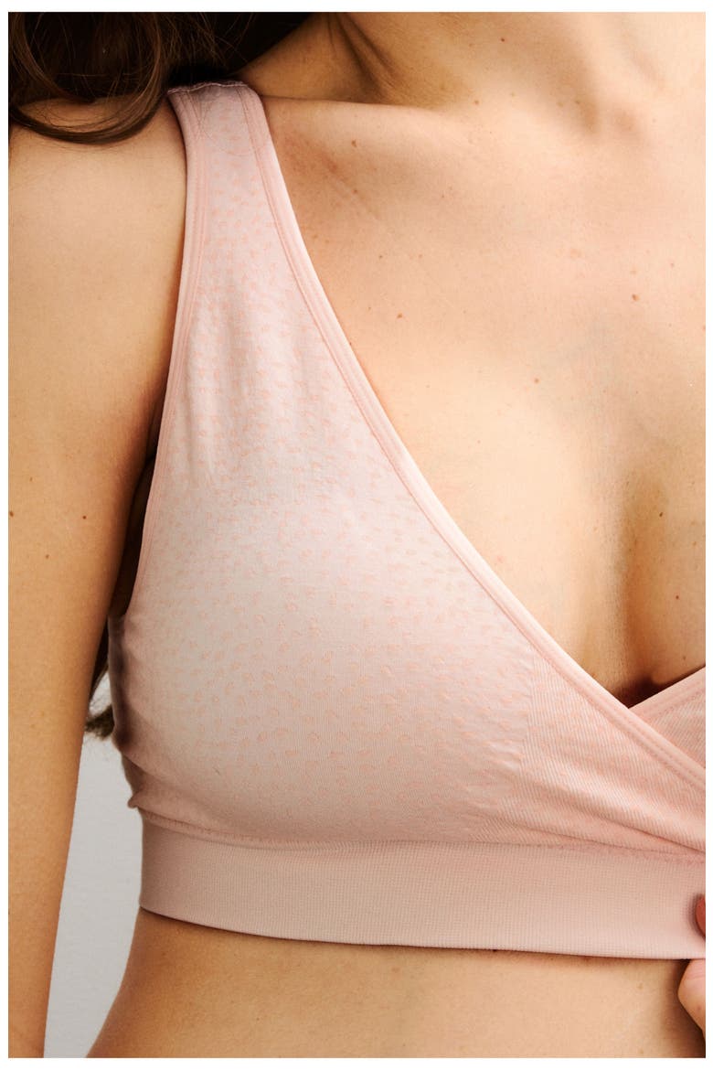 The Jacquard Dream Feed Nursing and Sleep Bra, Alternate, color, Light-Pink