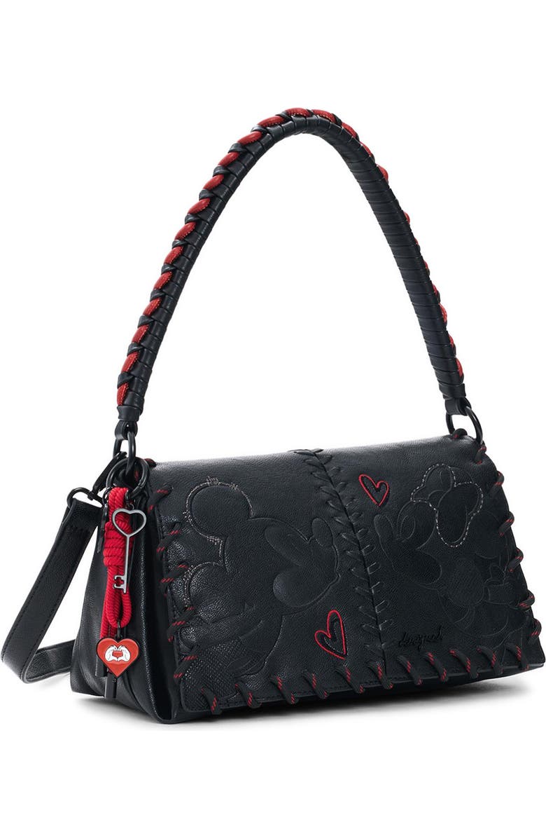 Desigual Mickey & Minnie Faux Leather Crossbody Bag, Alternate, color,
