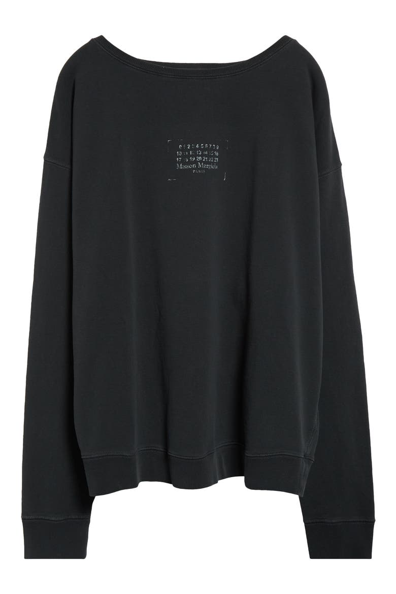 Numeric Motif Cotton Jersey Graphic Sweatshirt, Alternate, color, WASHED BLACK