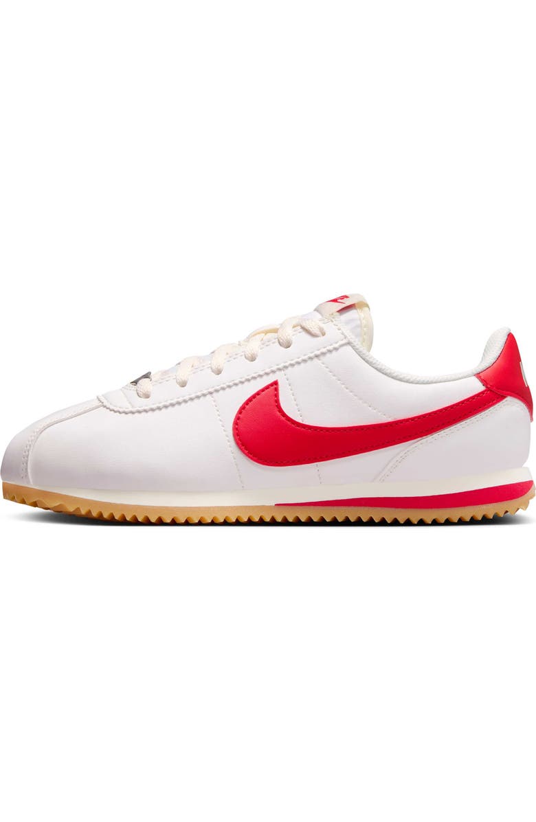 Nike Cortez Sneaker, Alternate, color, Sail/ Gum Yellow/ Red