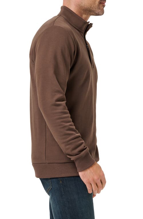 Travismathew Cloud 2.0 Quarter Zip Pullover In Brown
