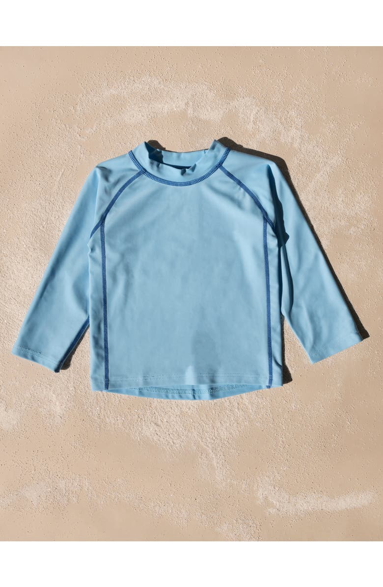 Leveret Kids Long Sleeve Rash Guard, UPF 50+ Swim Shirt, Alternate, color, Light Blue