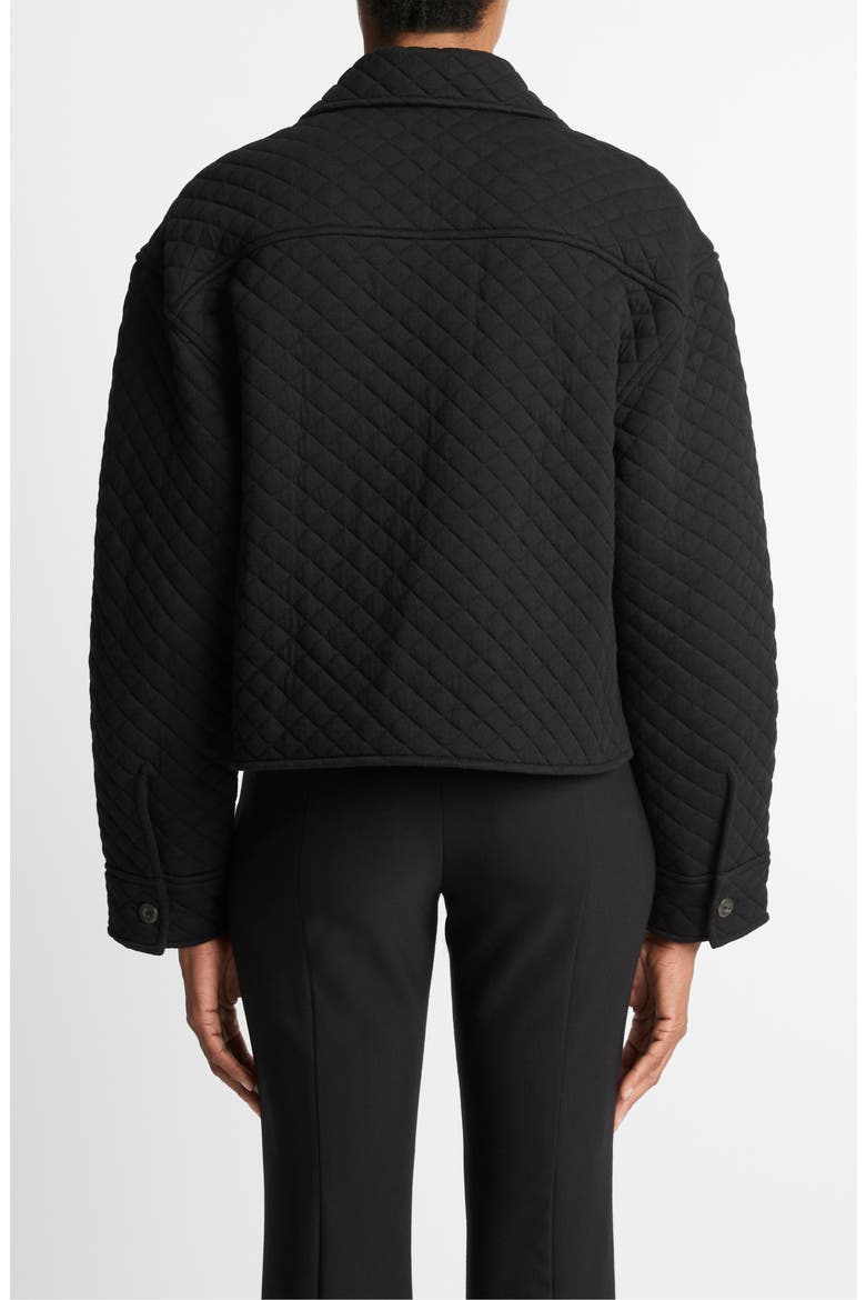 Cotton Blend Quilted Jacket, Alternate, color, BLACK