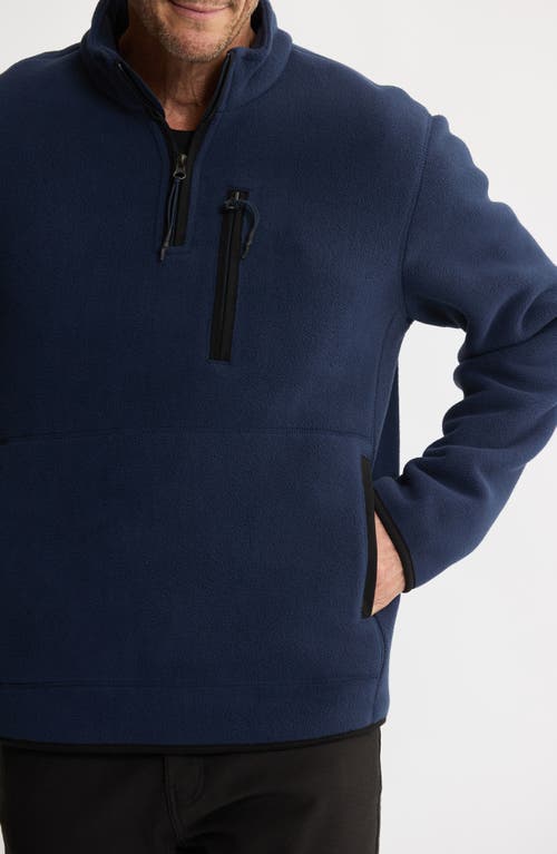 Jachs Quarter Zip Fleece Pullover In Blue
