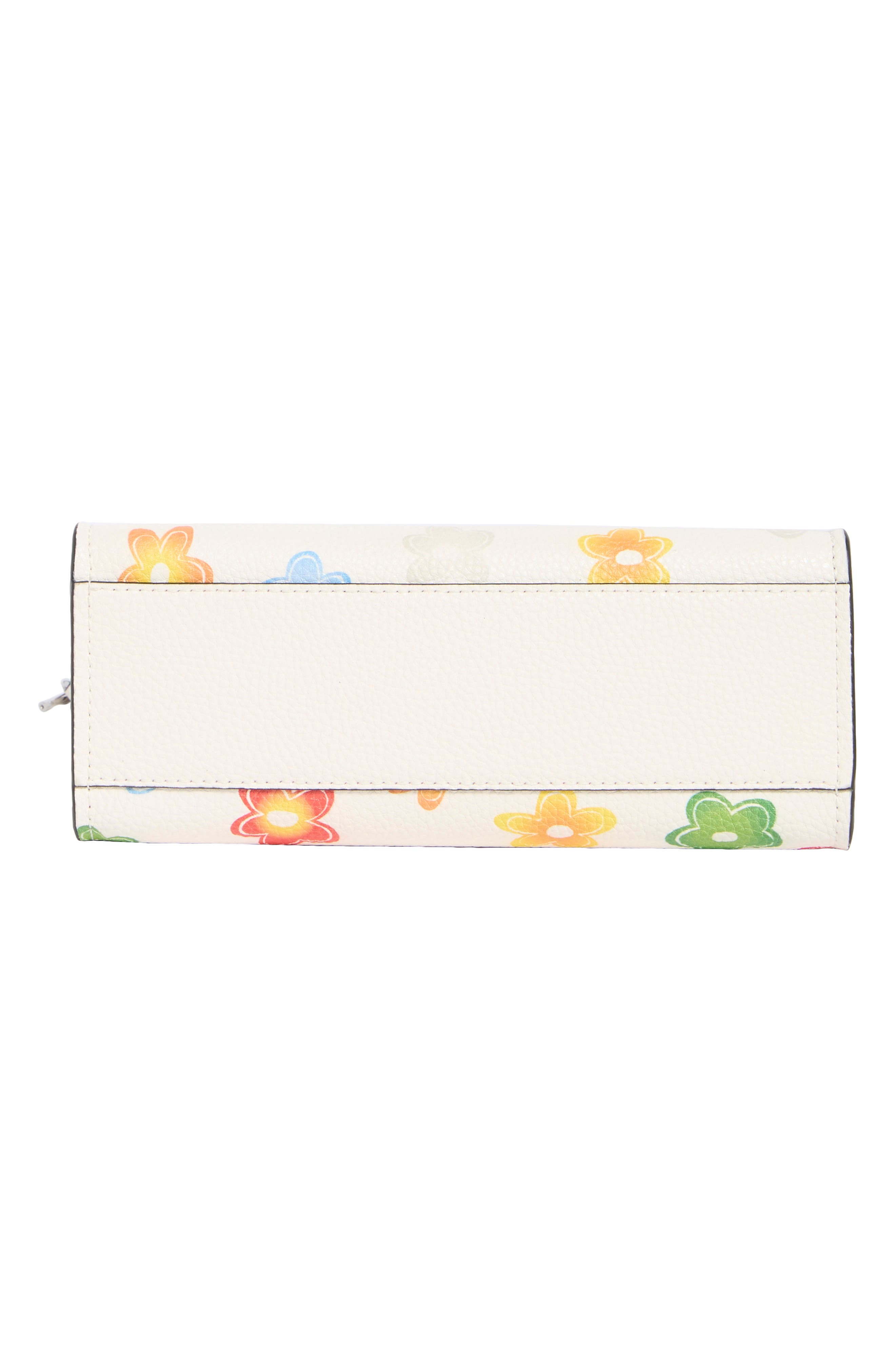 Daisy Leather Mini Grind Tote Bag, Alternate, color, WHITE MULTI