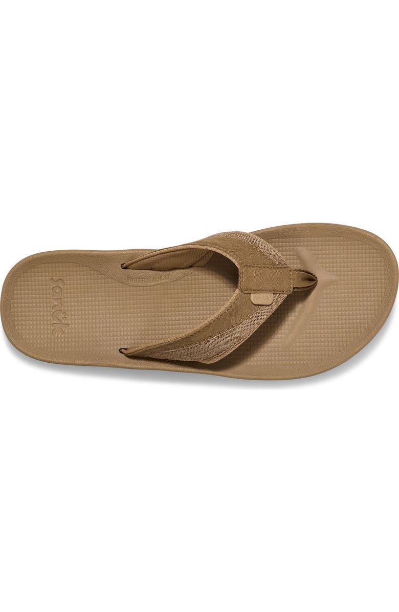 Sanuk Cosmic Seas Water Friendly Flip Flop, Alternate, color, Tan