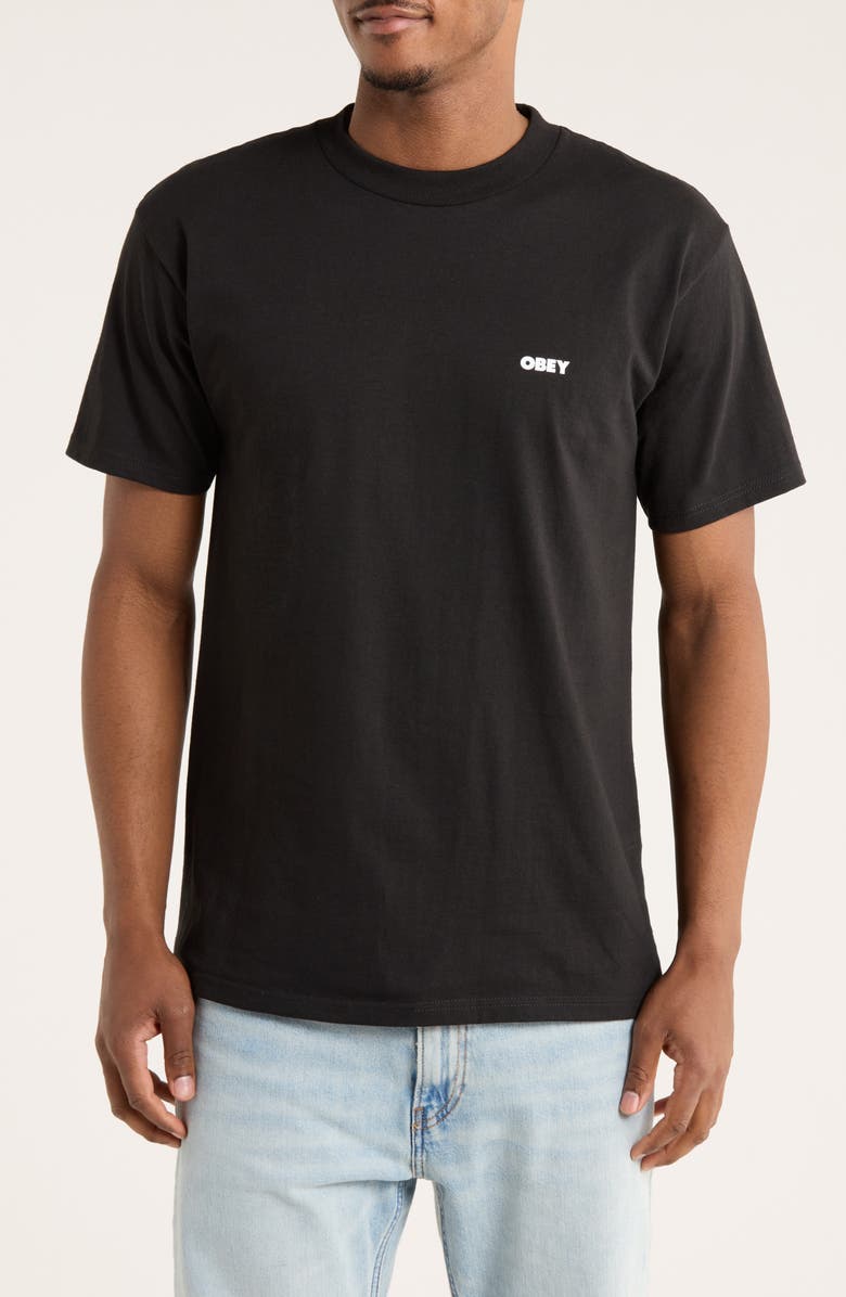 Obey Target Icon Graphic T-Shirt, Main, color, Black