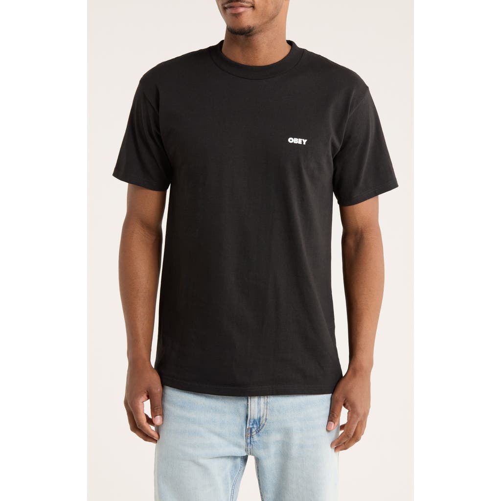 Obey Target Icon Graphic T-shirt In Black