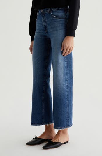 Saige Mid Rise Ankle Wide Leg Jeans