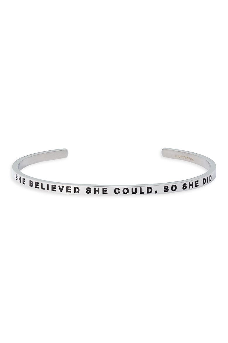 She Believed She Could, So She Did bracelet, Main, color, YELLOW GOLD