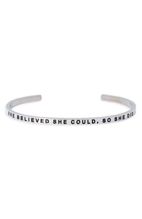 She Believed She Could, So She Did bracelet
