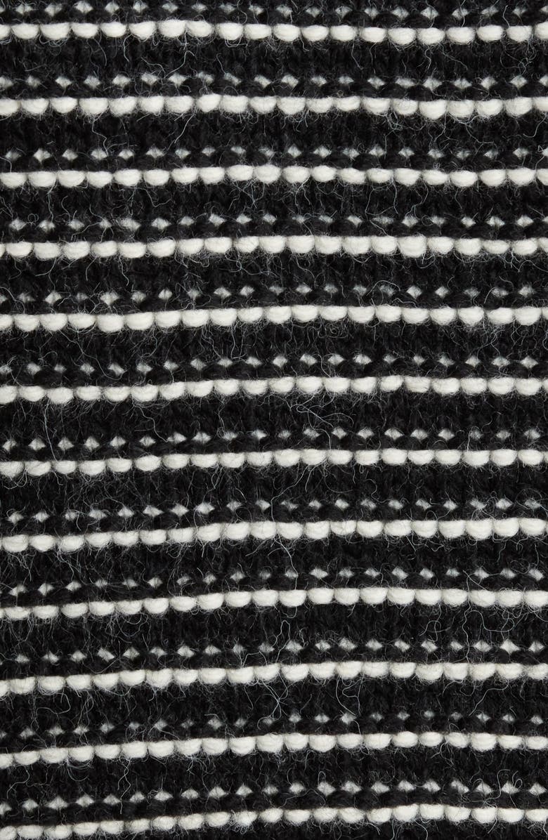 All in Favor Chunky Stripe Sweater, Alternate, color, Black White