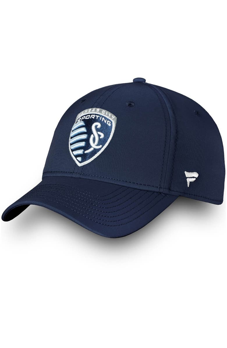 FANATICS Men's Fanatics Branded Navy Sporting Kansas City Elevated Speed Flex Hat, Alternate, color,