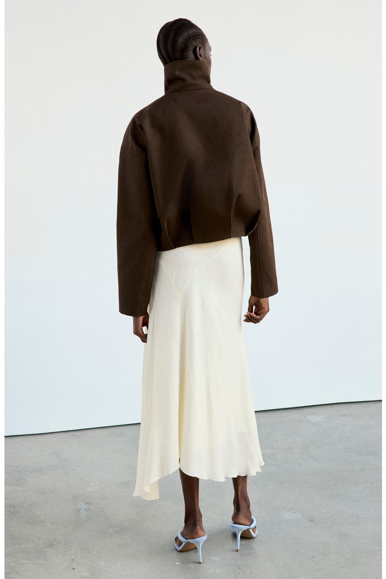 Oversize Stand Collar Jacket, Alternate, color, CHOCOLATE