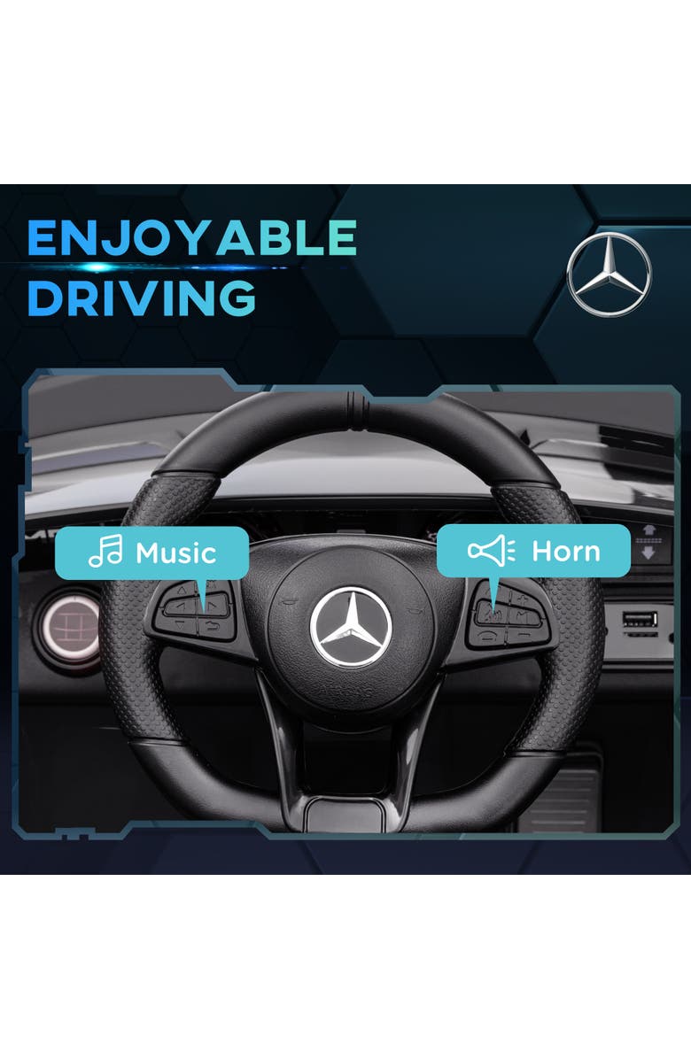 Qaba Mercedes-Benz AMG GTR 12V Kids Ride on Car with Remote Control, Alternate, color, Black