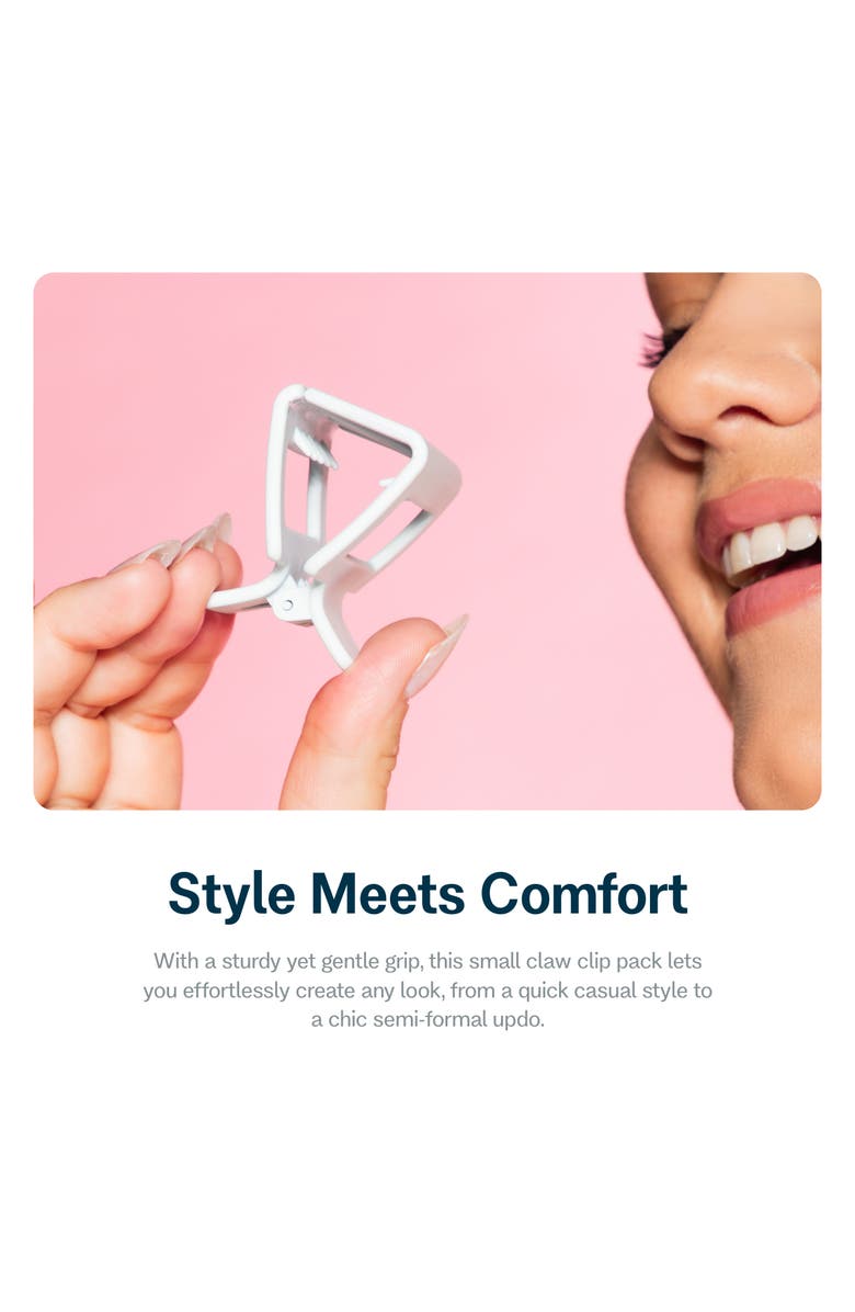 Gimme Beauty Small Rectangle Claw Clip Duo, Alternate, color, Brown