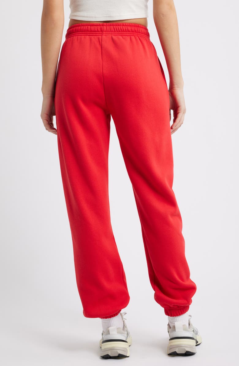 Princess Polly Logo Jogger Sweatpants, Alternate, color, Red