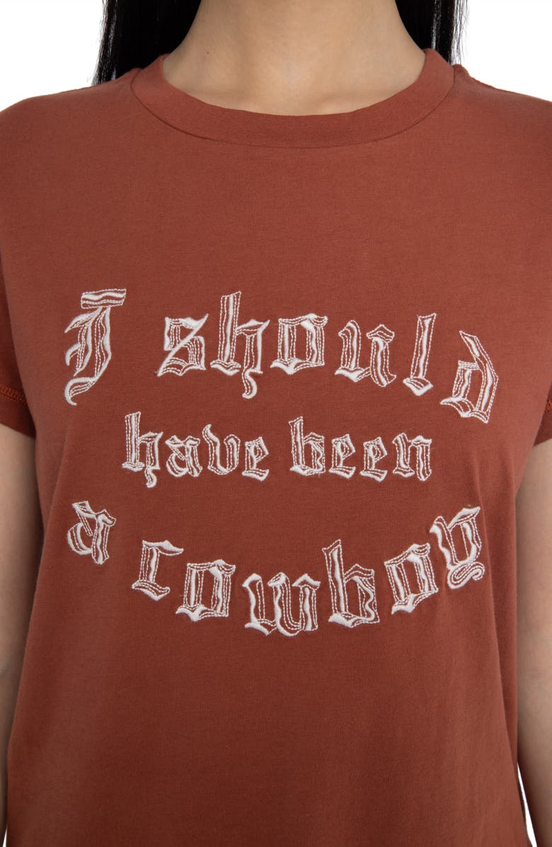 Zadig & Voltaire Walk Cowboy Embroidered T-Shirt, Alternate, color, 