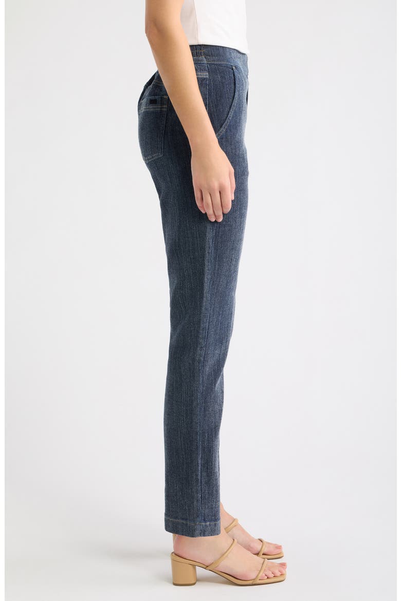High Waist Chenille Denim Pants, Alternate, color, DARK DENIM