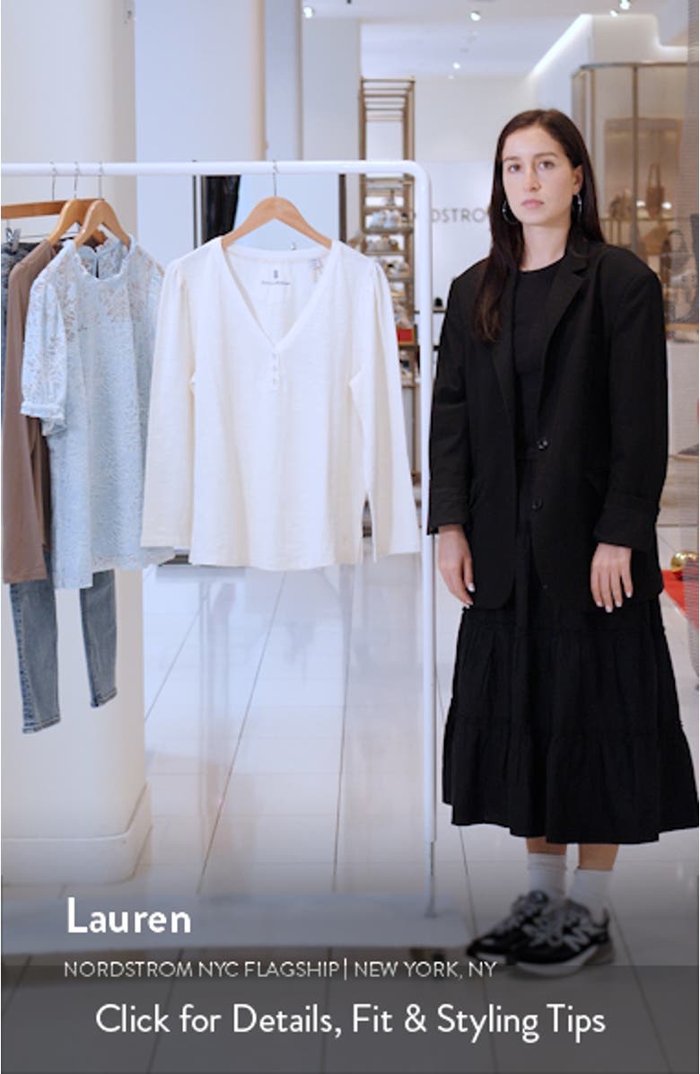 Ashby Stretch Cotton Slub Henley Top, sales video thumbnail