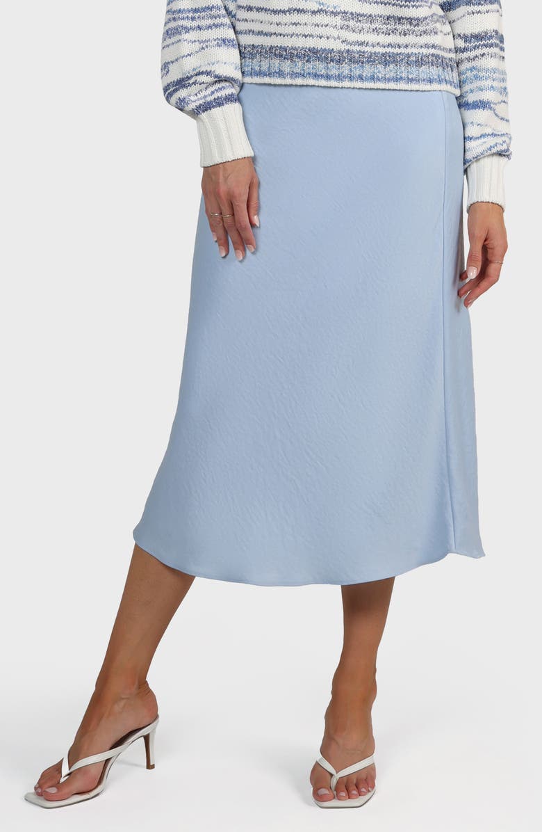 matty m. Phoebe Midi Slipskirt, Main, color, Powder Blue