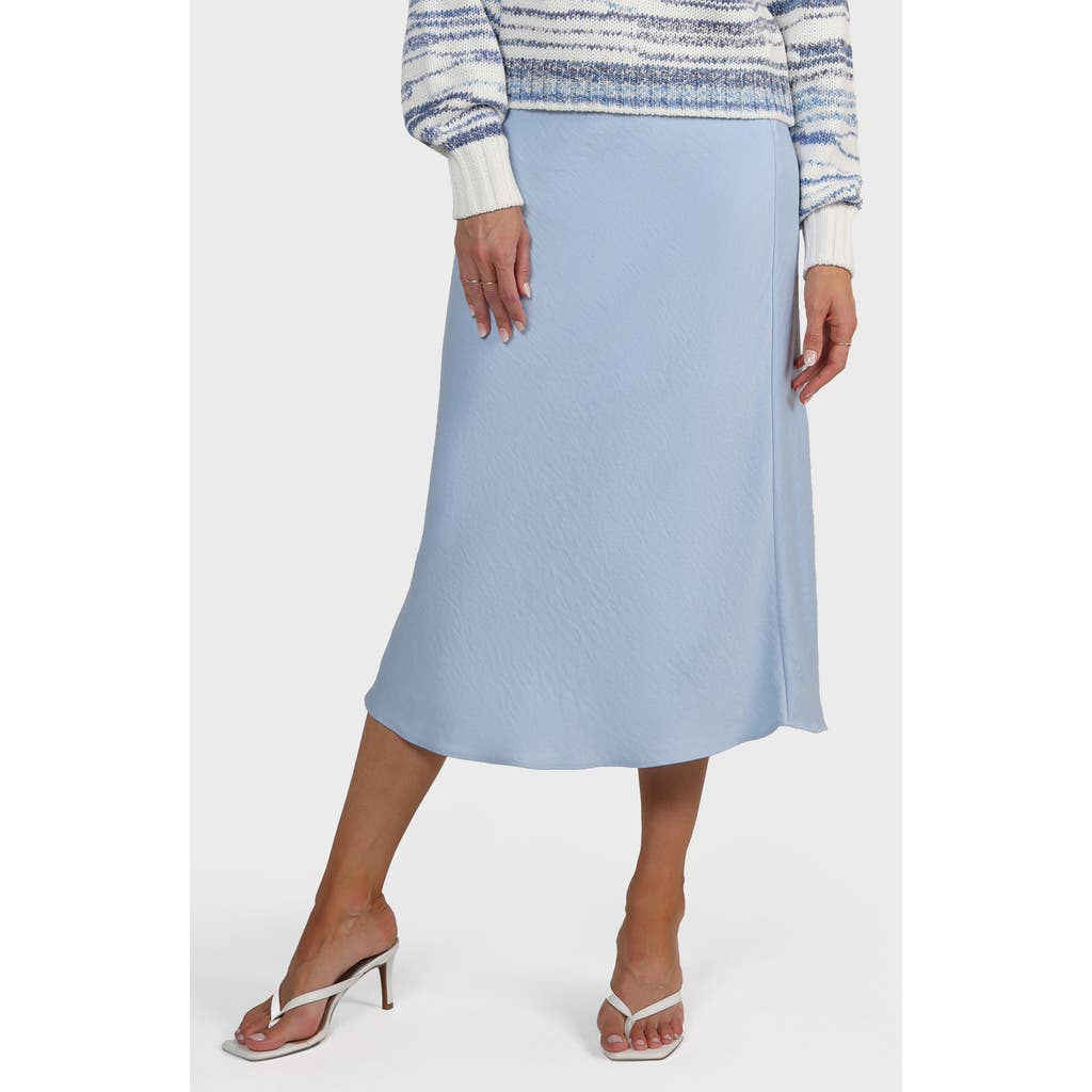 Matty M . Phoebe Midi Slipskirt In Blue