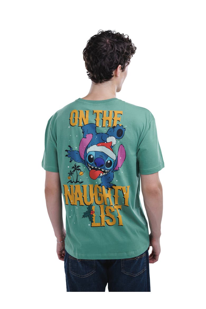 Lilo & Stitch Holiday Short Sleeve T-Shirt, Alternate, color, Pine Green Stitch