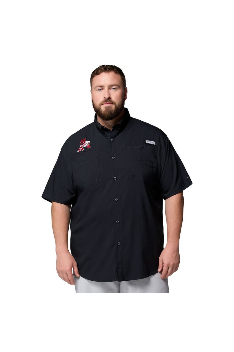 Men's Columbia  Black Arkansas Razorbacks Big & Tall Tamiami Omni-Shade Button-Down Shirt, Main, color, Black