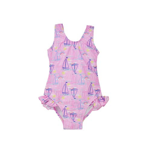 Infant & Toddlers Sun Protective UPF 50+ Delaney Hip Ruffle Swimsuit