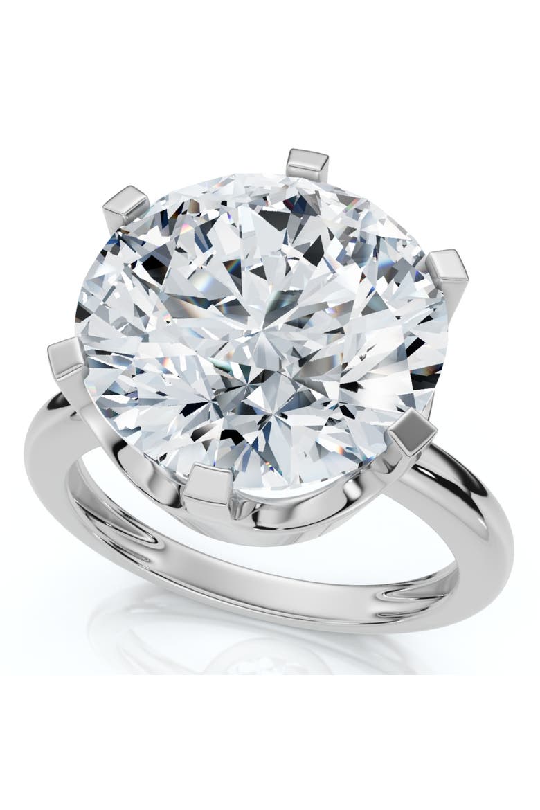 Certified 6Ct Diamond Engagement Ring Solitaire 14k Gold Lab Grown, Alternate, color, 14k White Gold