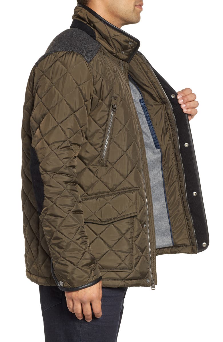 Cole Haan Herringbone Yoke Quilted Jacket, Alternate, color,