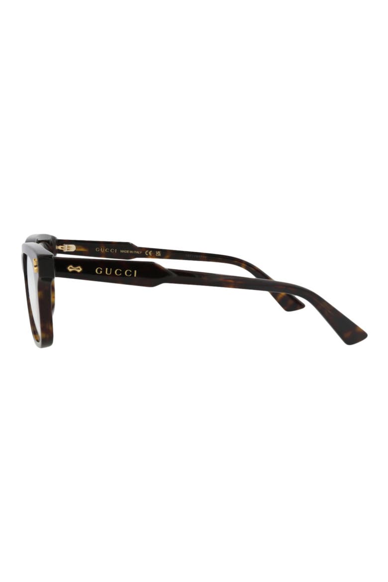 52mm Square Optical Glasses, Alternate, color, HAVANA HAVANA TRANSPARENT