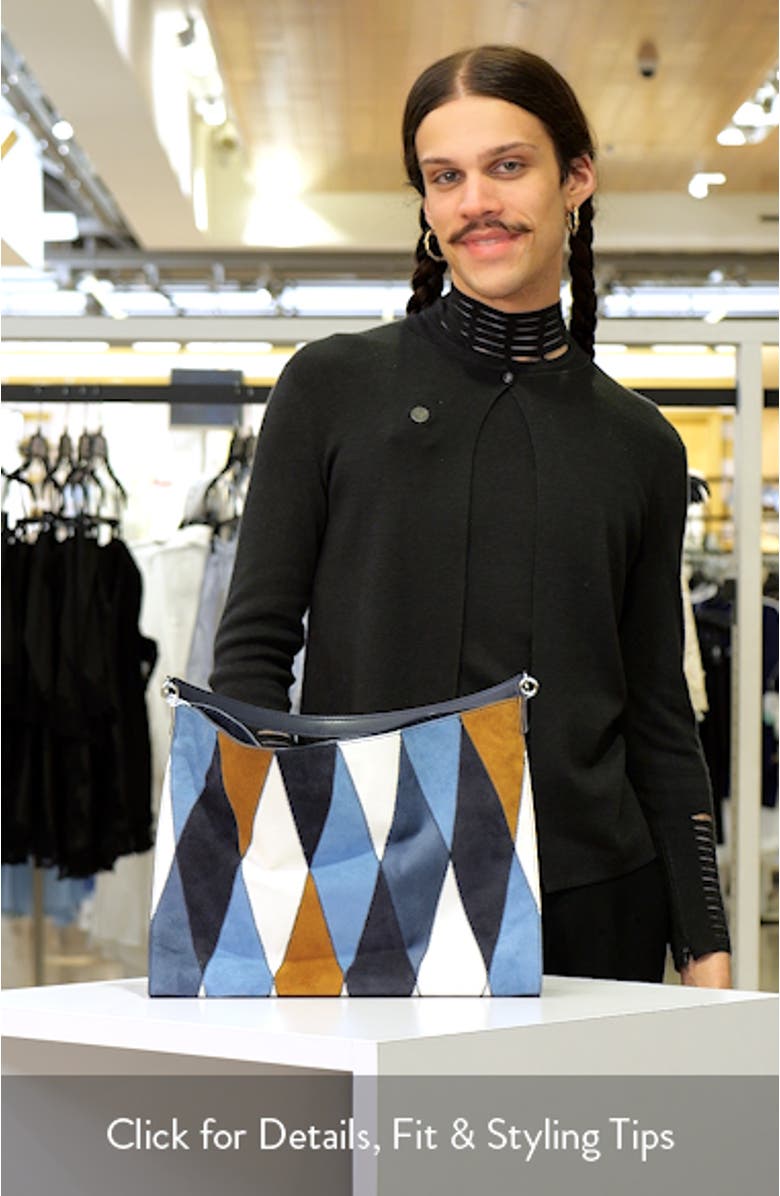 Vida Patchwork Suede Shoulder Bag, sales video thumbnail