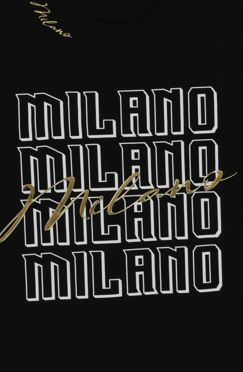 Roberto Vino Milano Front Slim fit Tee, Alternate, color, Black