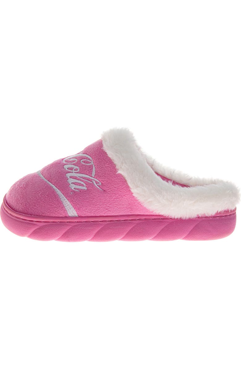 JOSMO Coca-Cola<sup>®</sup> Faux Fur Trim Slipper, Alternate, color, Pink