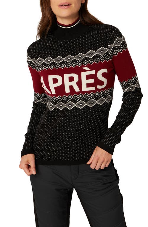 Alp N Rock Aurora II Fair Isle Mock Neck Sweater in Black 