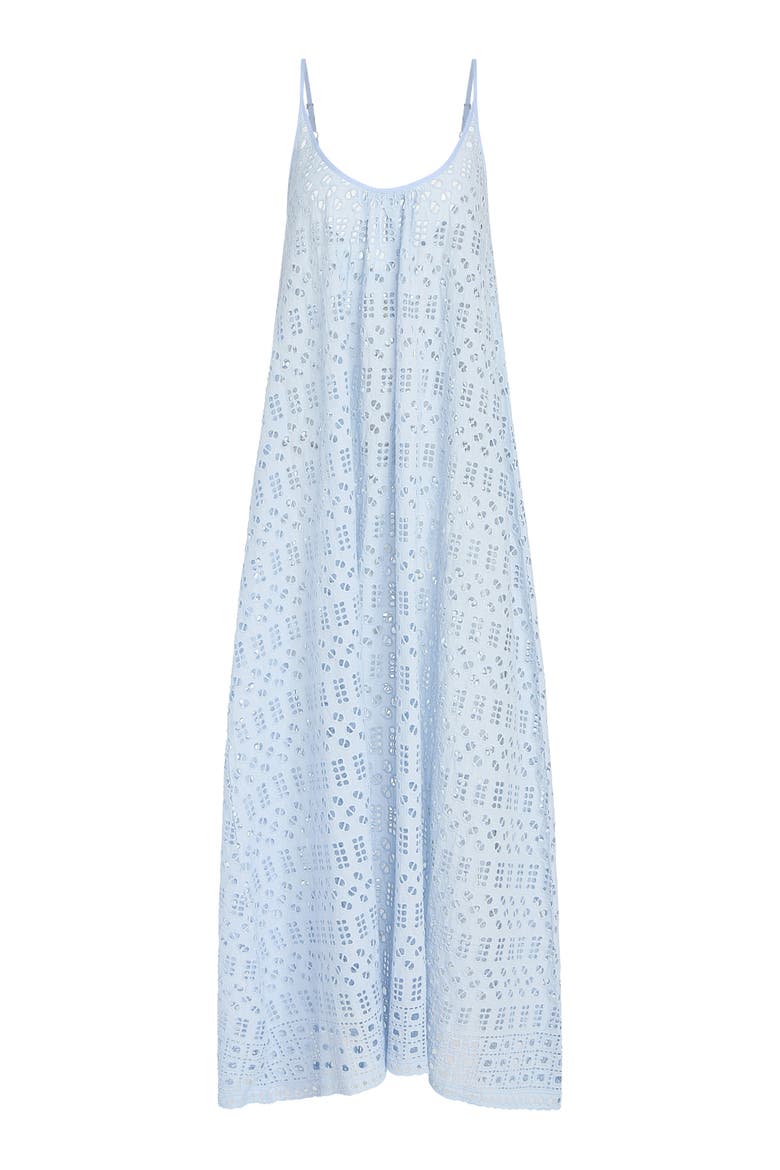 Dunmore Eyelet Tank Cover-up, Alternate, color, Light Blue