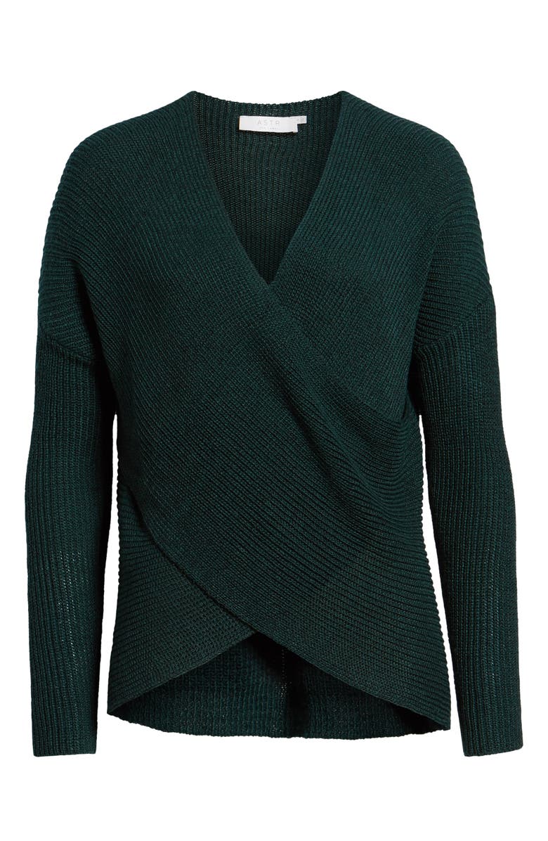 ASTR the Label Wrap Front Sweater, Alternate, color, 