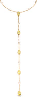 Ettika Marquise Stone Lariat Necklace