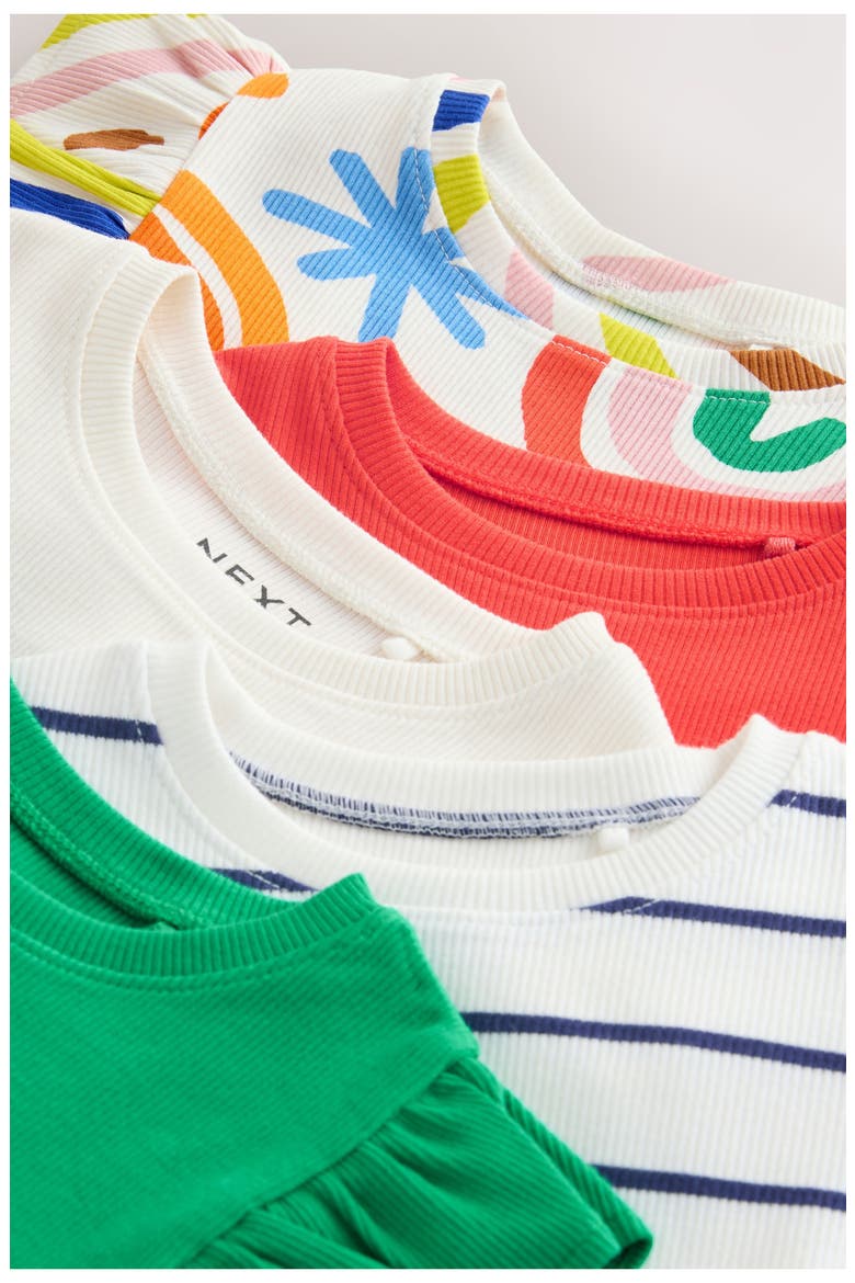Kids' 5-Pack Assorted Frill Tops, Alternate, color, GREEN