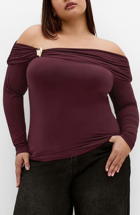 Ruched Off the Shoulder Top