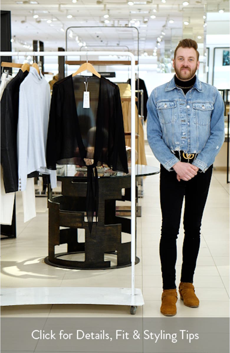 Tie Front Silk Jacket, sales video thumbnail