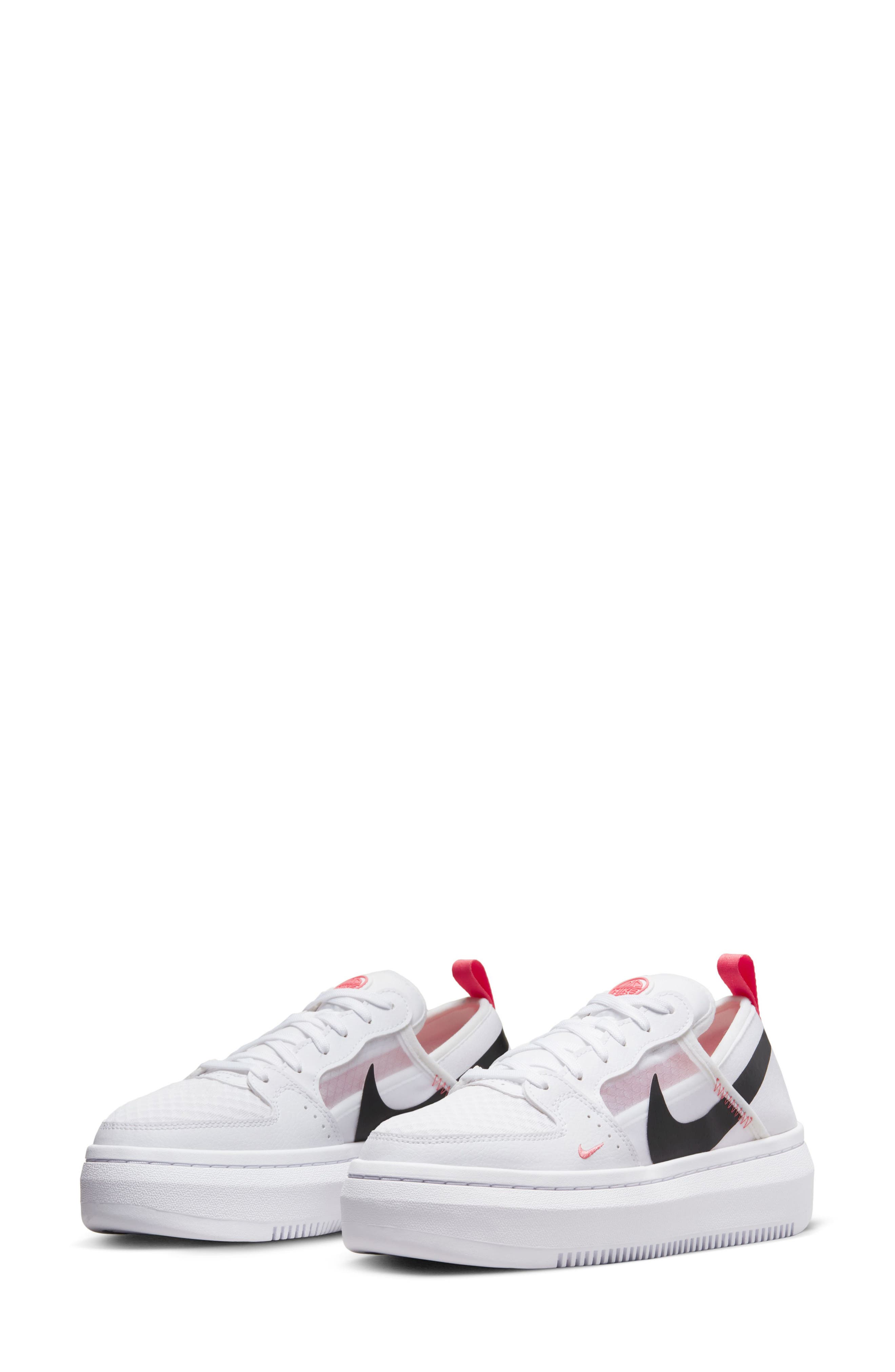 Court Vision Alta Sneaker, Main, color, WHITE/ SEA CORAL/ BLACK