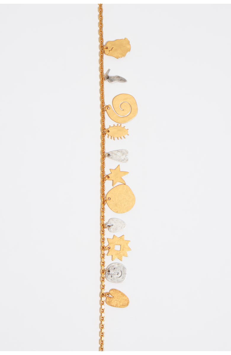 Bimba y Lola Two-Tone Metal Silhouette Necklace, Alternate, color, Multigold