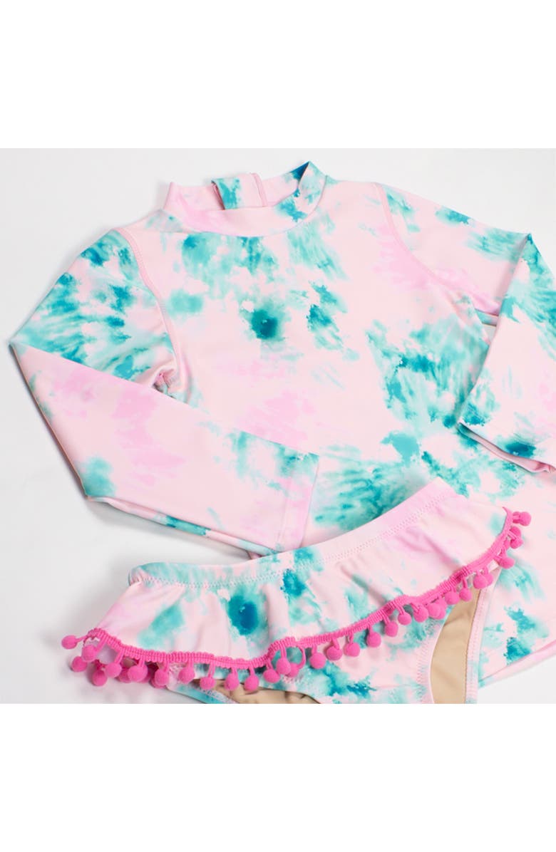 Shade Critters Preppy Tie Dye Two-Piece Rashguard Swimsuit Set, Alternate, color, 