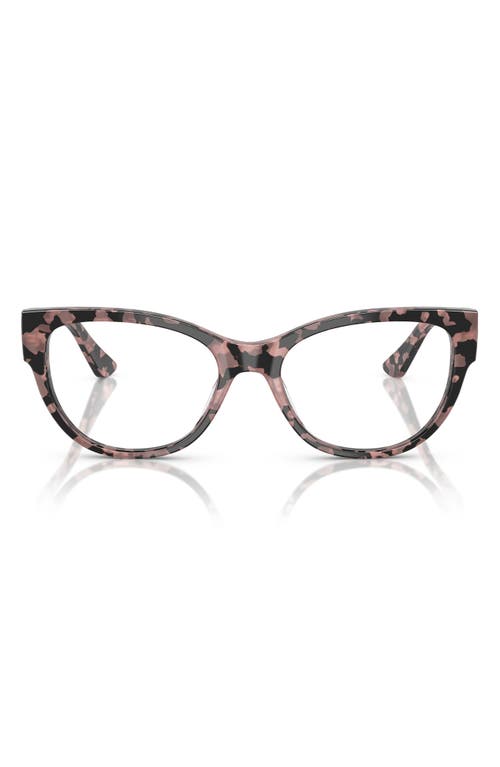 VOGUE 51mm Cat Eye Optical Glasses in Pink Tortoise 