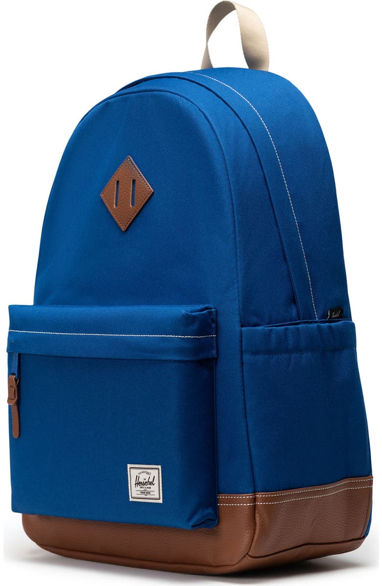 Herschel Supply Co. Heritage Backpack, Alternate, color, True Blue/Tan/White Stitch