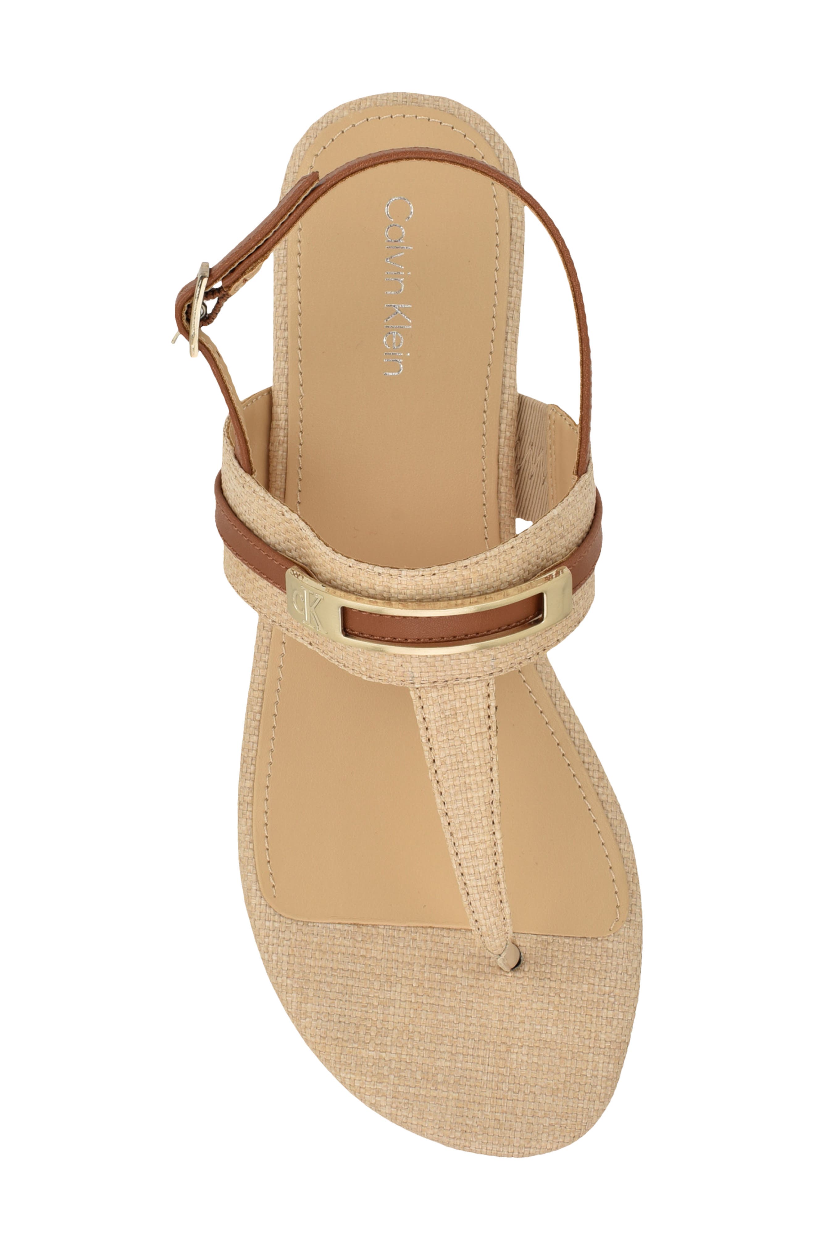 Calvin Klein Bettia Slingback Sandal, Alternate, color, Medium Natural
