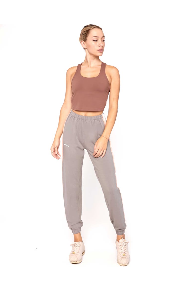Homebase Fleece Sweatpants, Alternate, color, Sage/Stripe