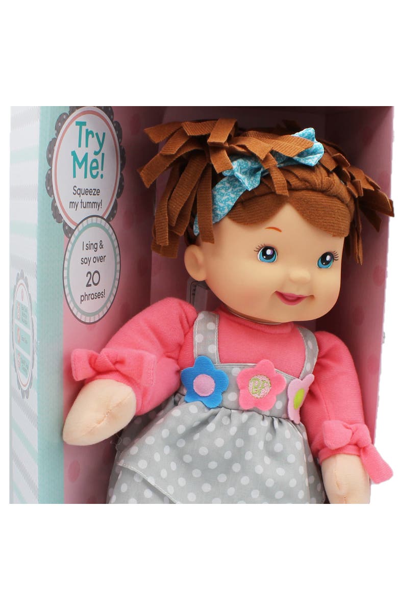 Baby's First Little Talker Brunette with Coral Dress, Alternate, color, Multicolored